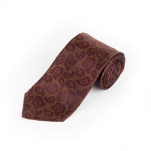 MATTABISCH BROWN, SADDLE BROWN PAISLEY TIE | MENS